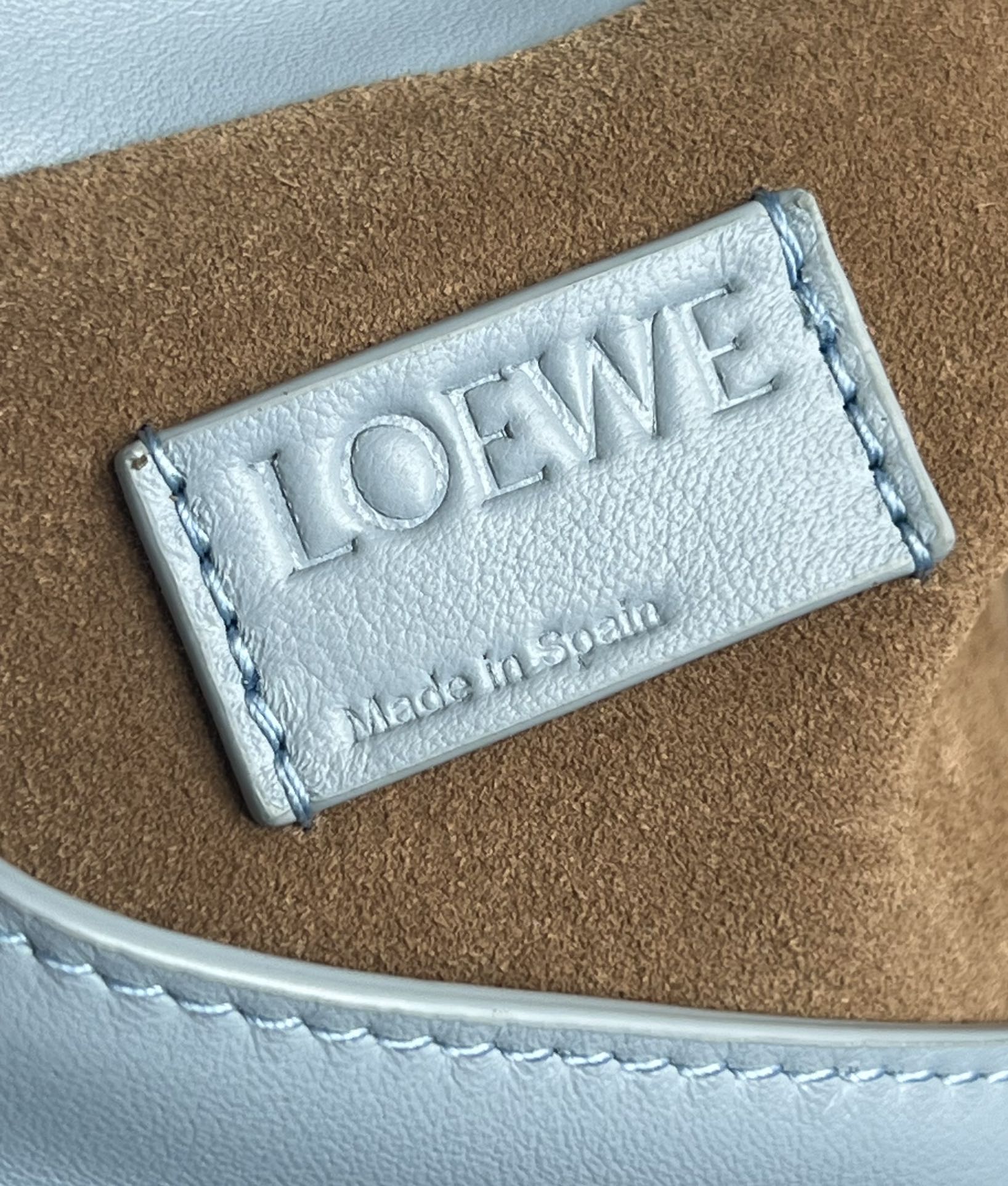 Loewe Mini Flamenco clutch in nappa calfskin Light Blue